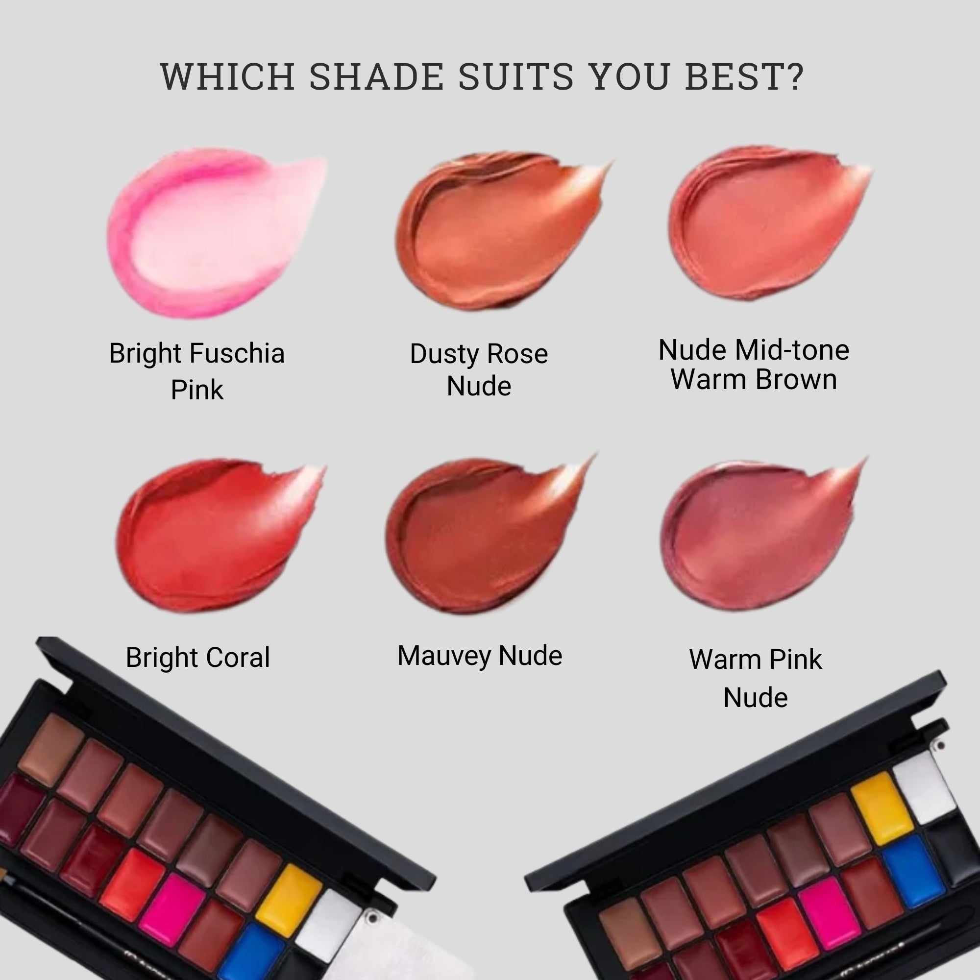 Kiss Me Lip Palette | 16 Creamy Matte Shades