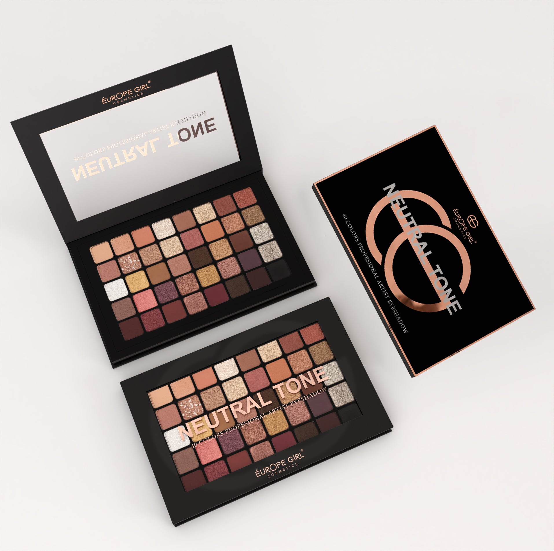 40 Color Eyeshadow Palette – Neutral Tone