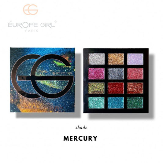 12 Shade Worth The Glow Glitter Eyeshadow Palette – Mercury