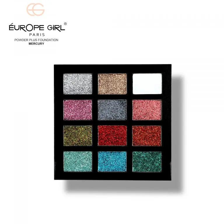 12 Shade Worth The Glow Glitter Eyeshadow Palette – Mercury