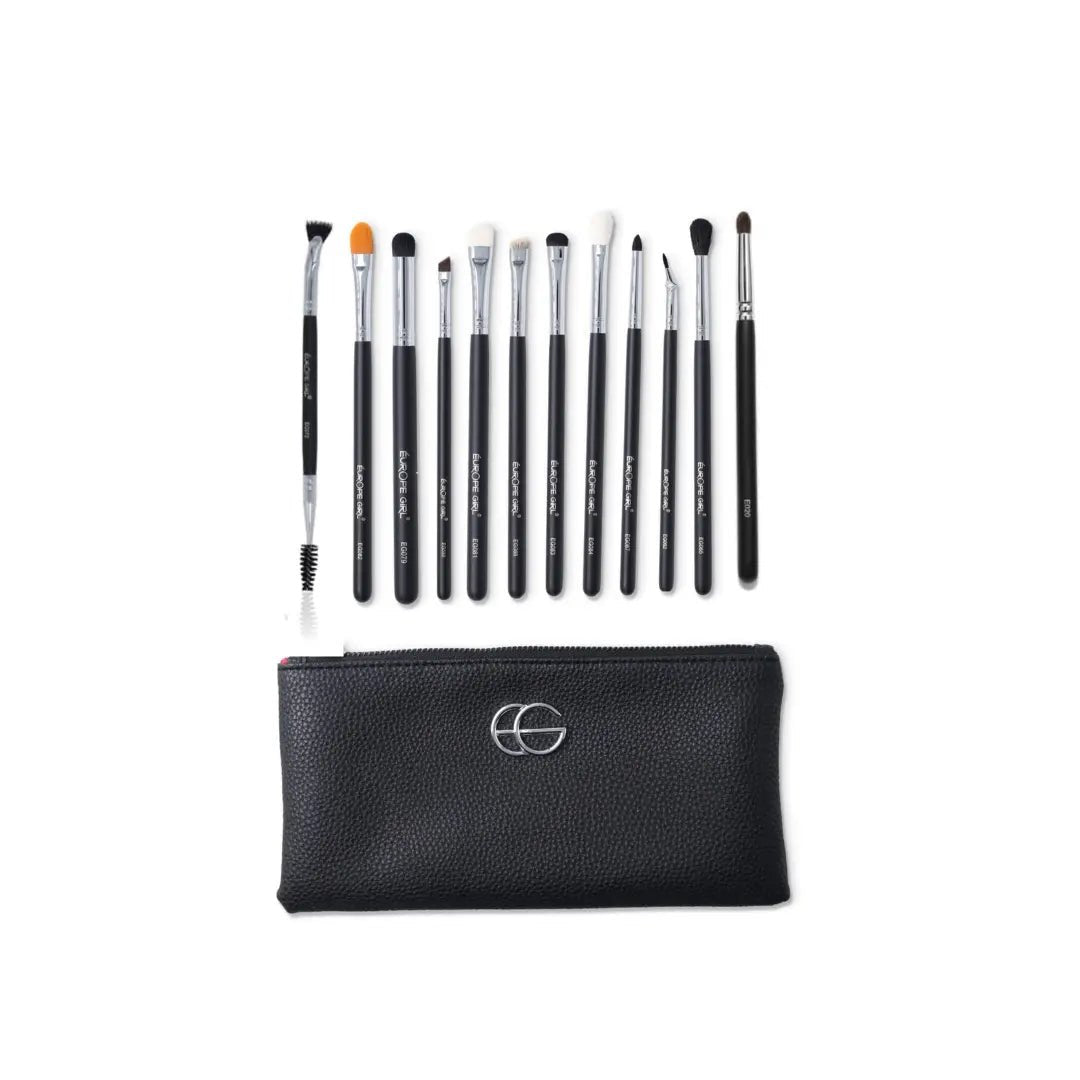 12 pcs Complete eye make up brush set