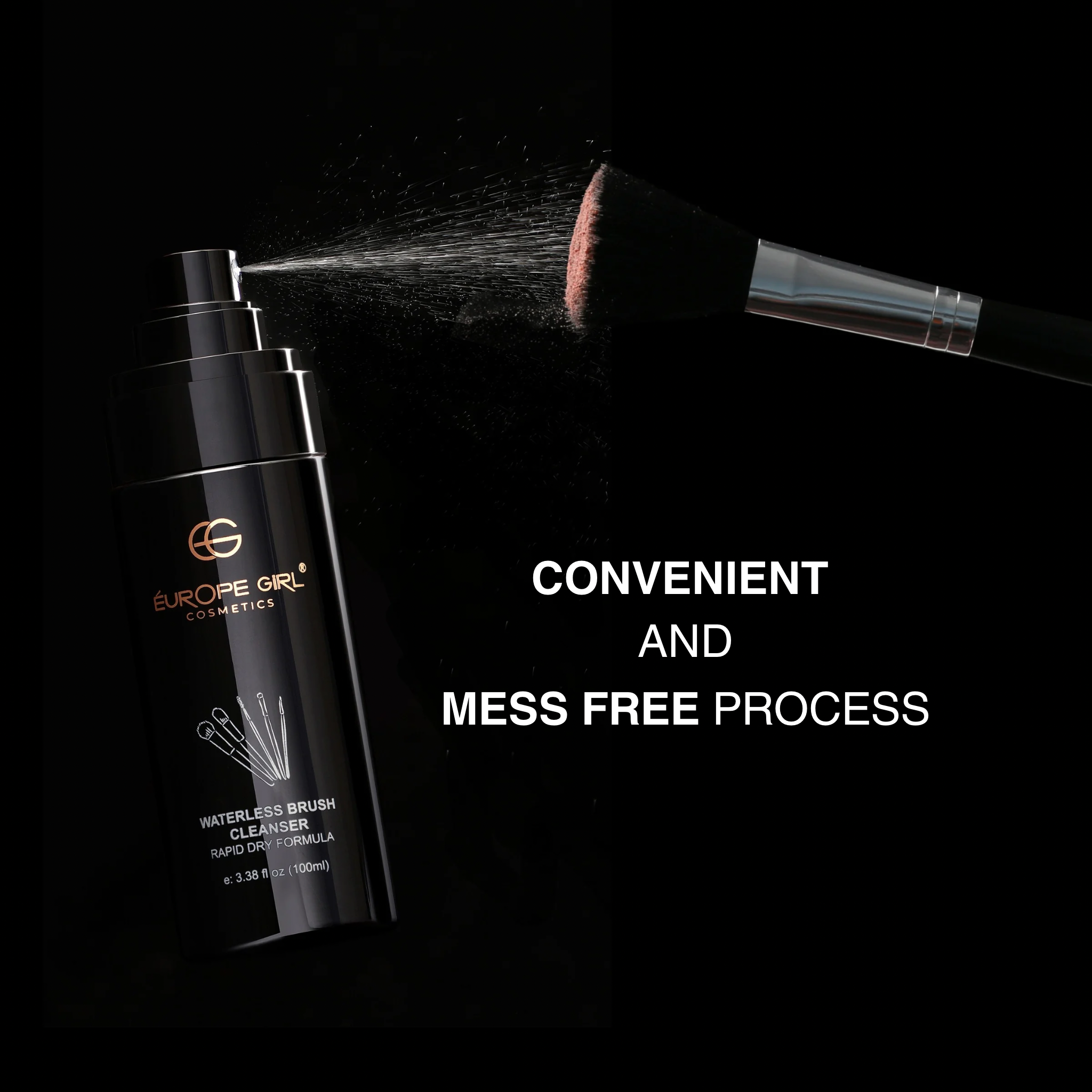 Instant Brush Cleanser | Brush Cleaner Spray | Waterless Brush Cleanser | Rapid Dry Formula | 100ml