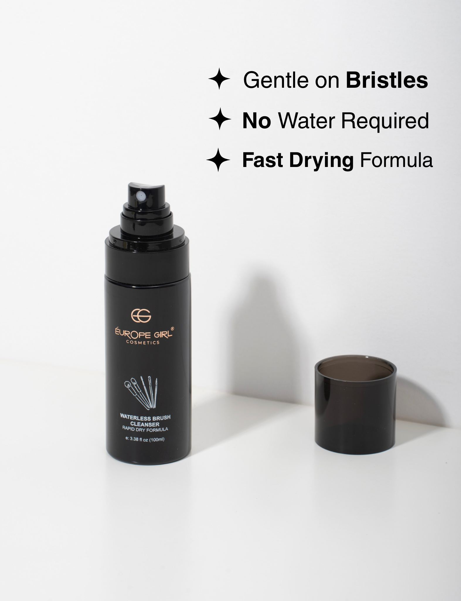 Instant Brush Cleanser | Brush Cleaner Spray | Waterless Brush Cleanser | Rapid Dry Formula | 100ml