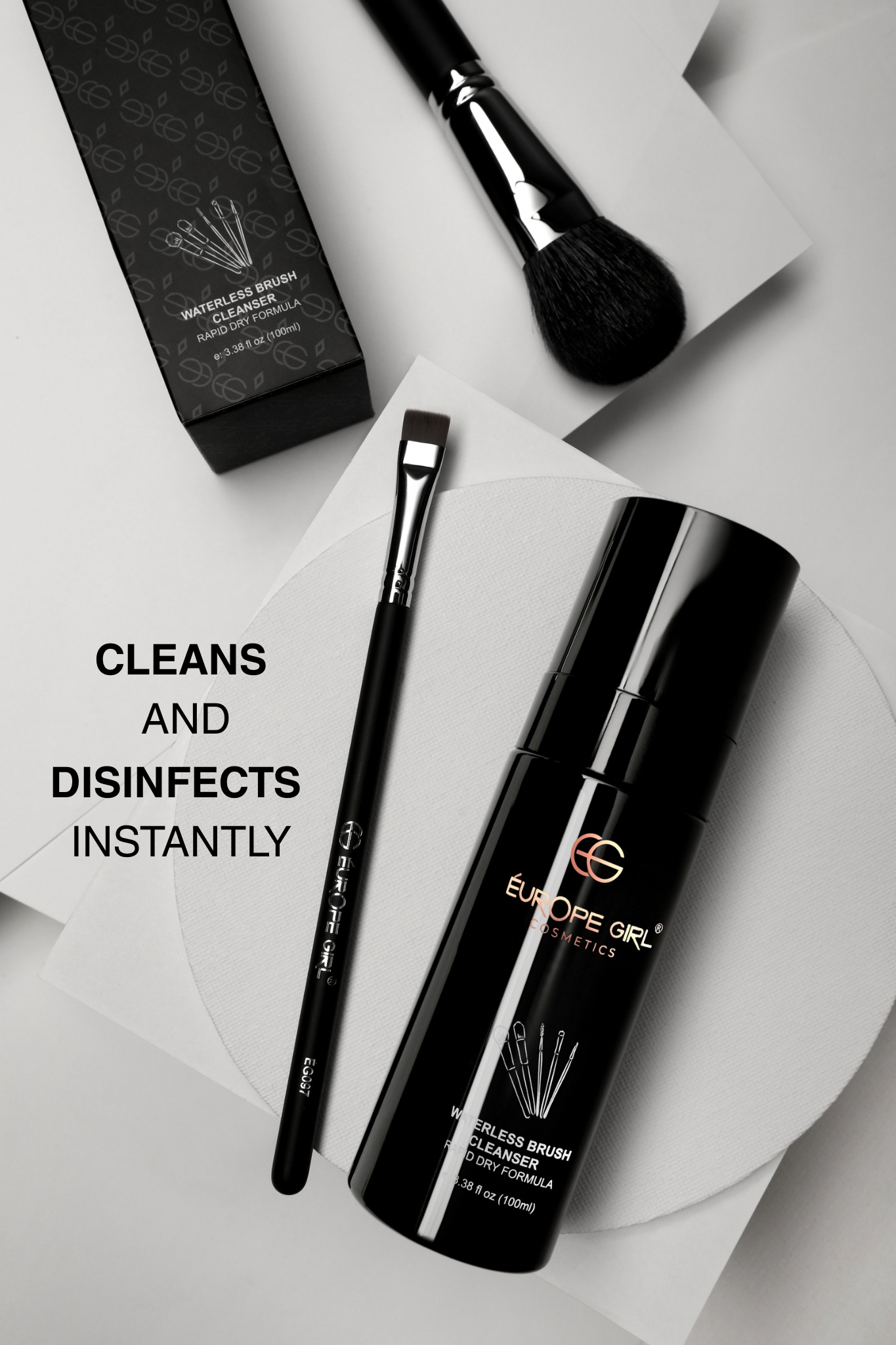 Instant Brush Cleanser | Brush Cleaner Spray | Waterless Brush Cleanser | Rapid Dry Formula | 100ml