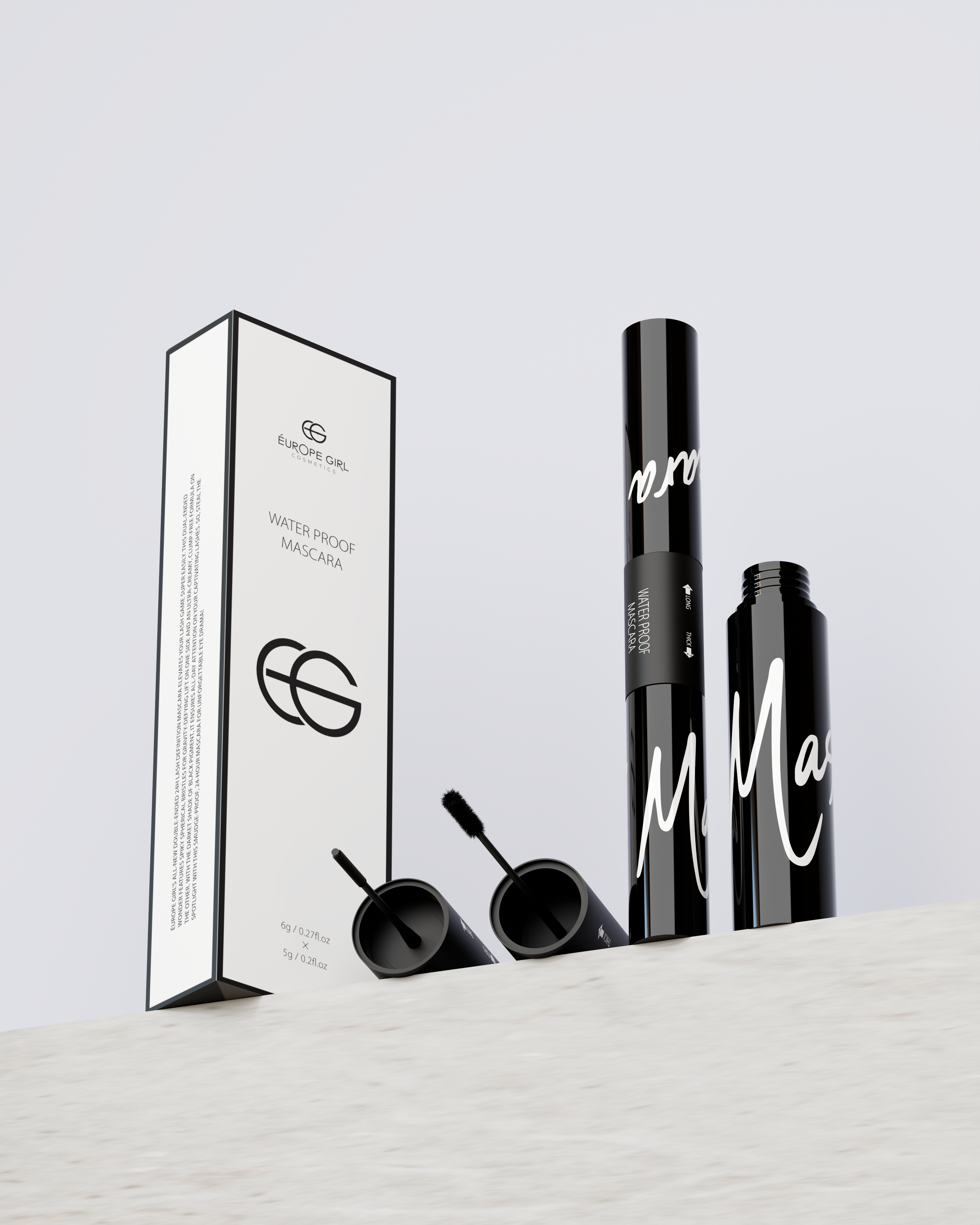 Éurope Girl Water proof Mascara  2 in 1