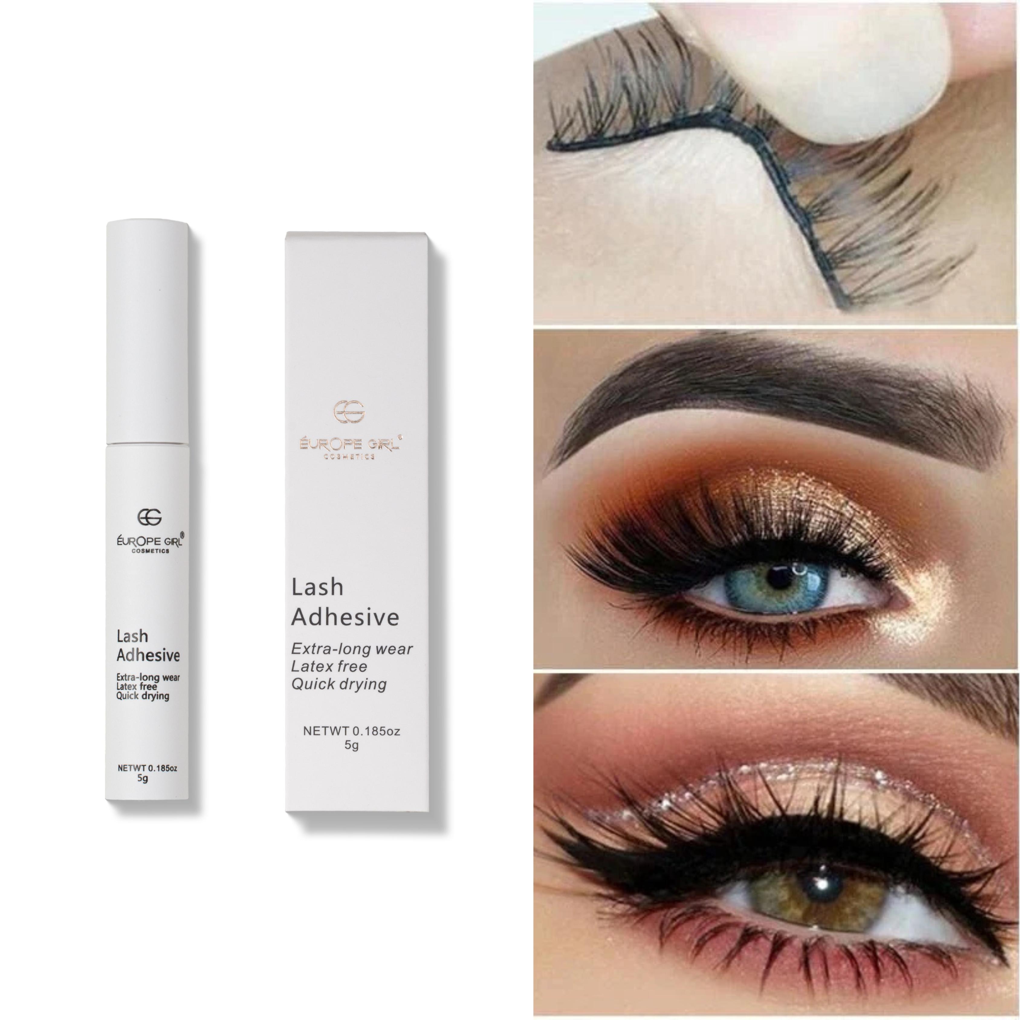 Europe Girl False Eyelash Glue - Lash Adhesive with Strong Hold, Water Proof for Eye Makeup