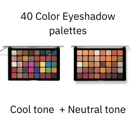 40 Color Eyeshadow palette – Neutral Tone + Cool Tone