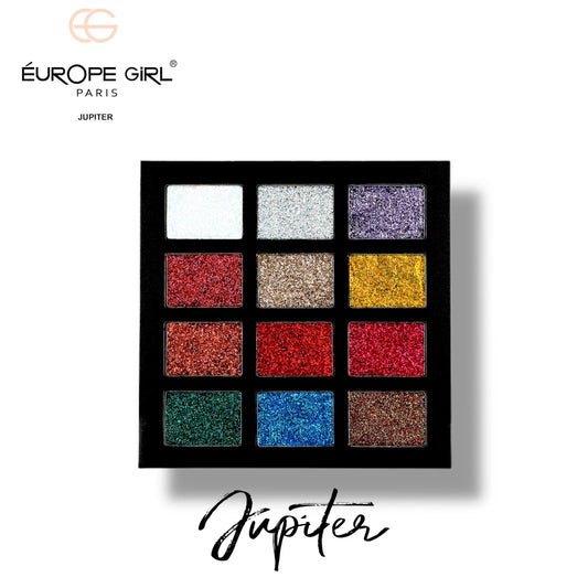 12 Shade Worth the Glow Glitter Palette – Jupiter